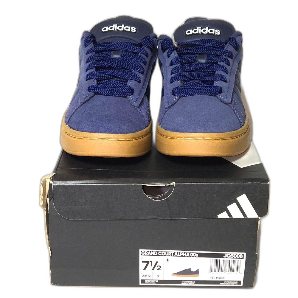 Adidas Grand Court Alpha 00s Navy Gum Sneakers Men’s 7.5 JQ3008 Tennis Lifestyle - Picture 3 of 7